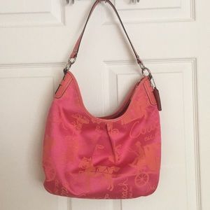 Pink & Coral Coach Purse
